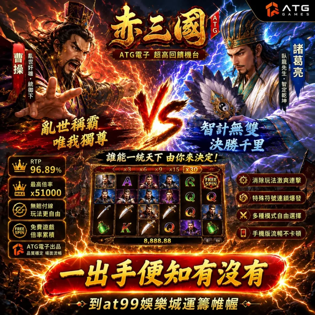 ATG赤三國訊號討論熱度升溫與曹操諸葛亮對決玩法展示圖
